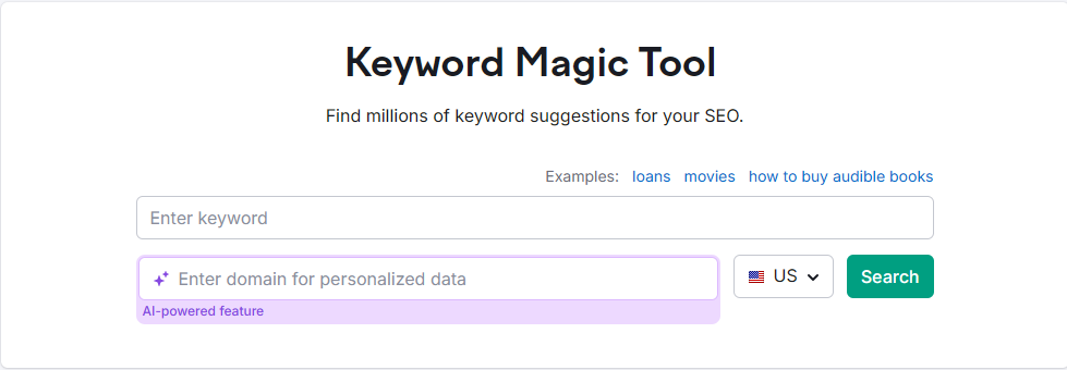 Semrush Keyword Magic Tool