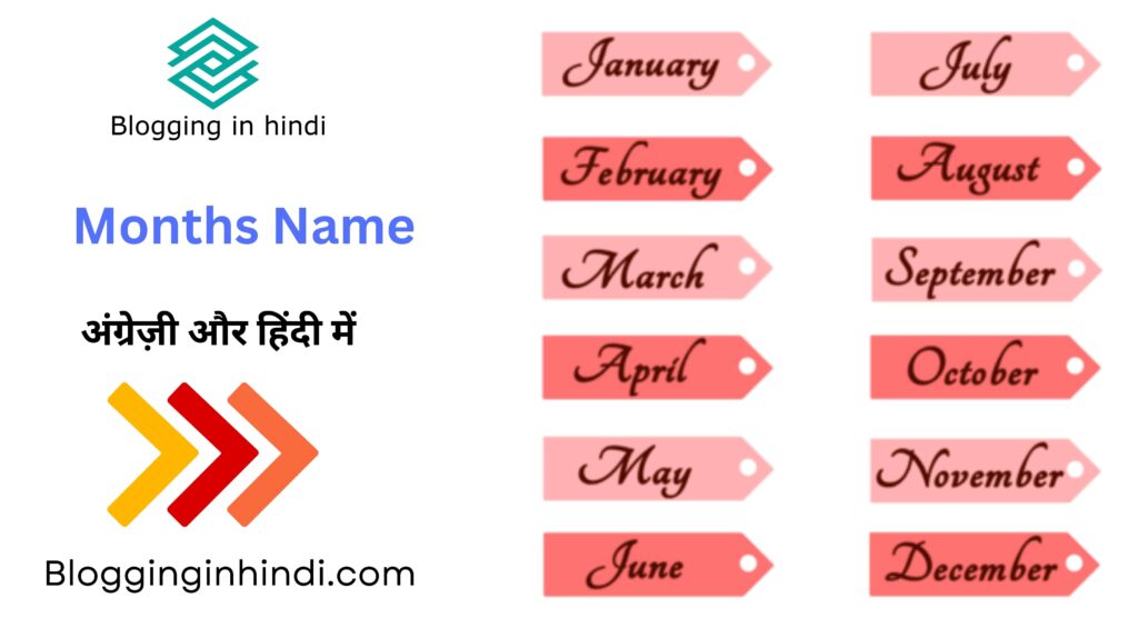 Months name in English and Hindi