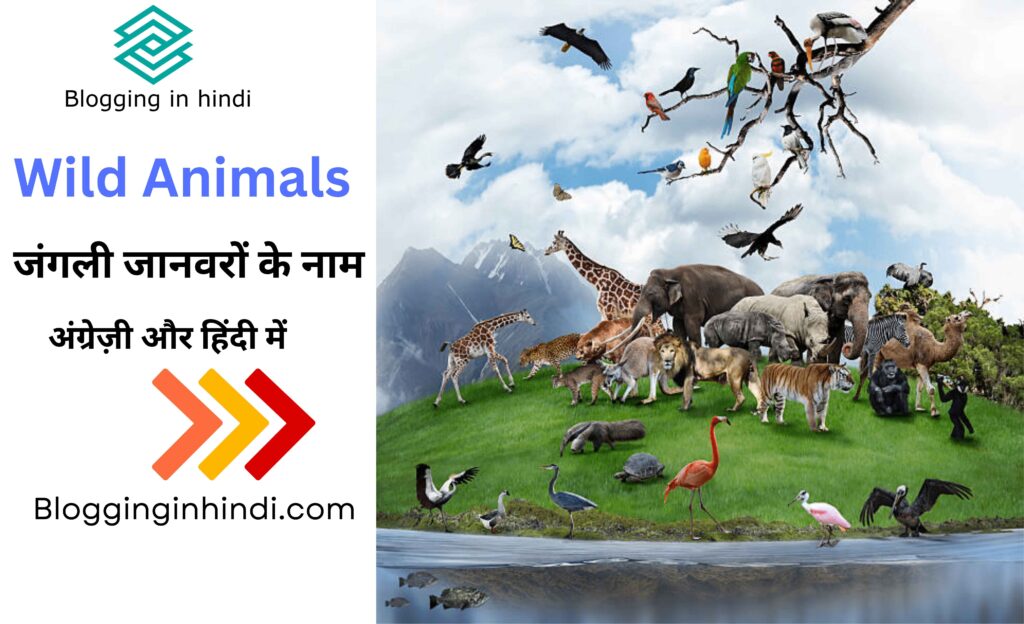 Wild Animals Names in English and Hindi